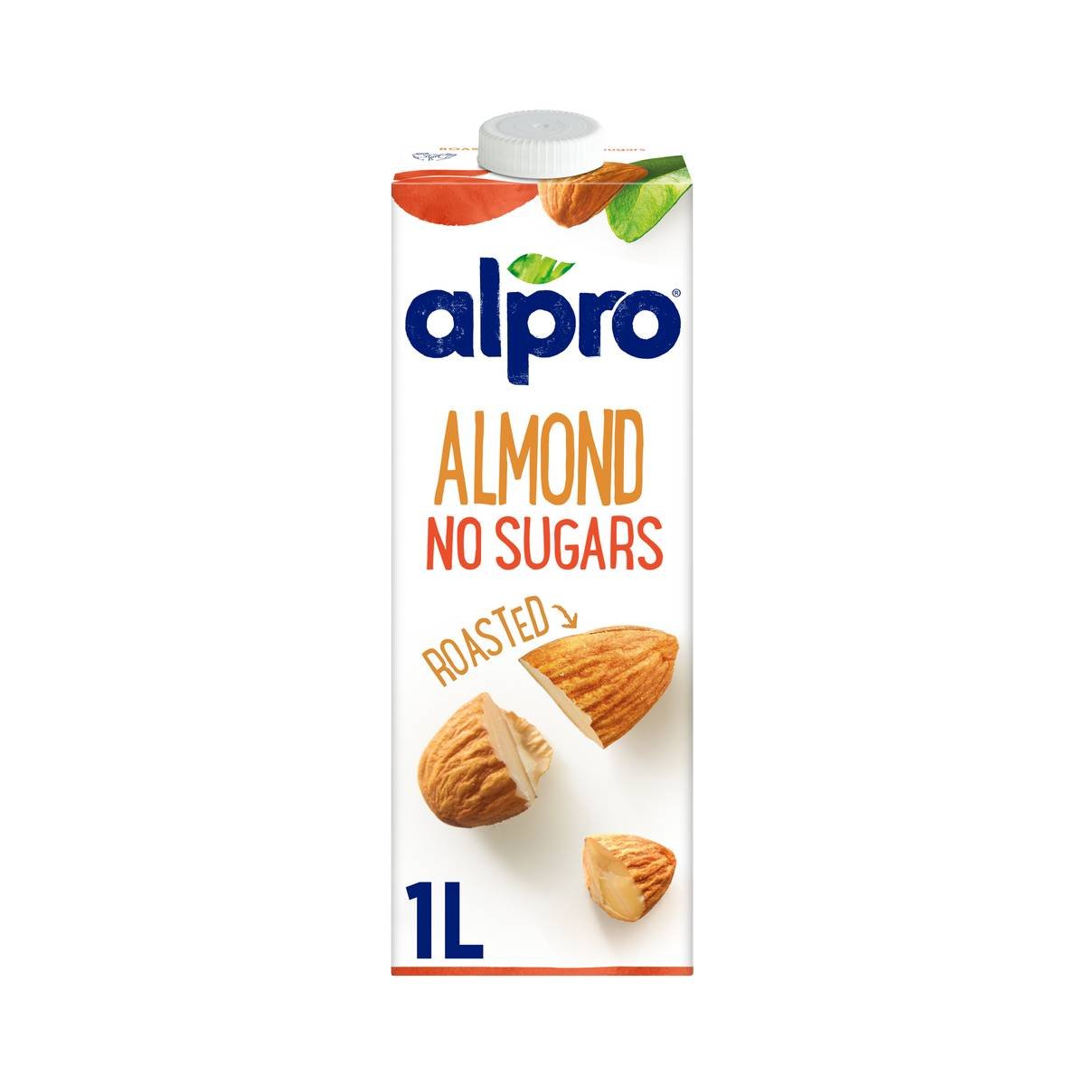 alpro_almond_roasted_no_sugars_1l Alpro Roasted Almond No Sugars 1 Litre - Image 1