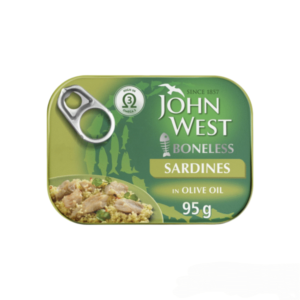 John West Boneless Sardines in Olive Oil – 95 g.m