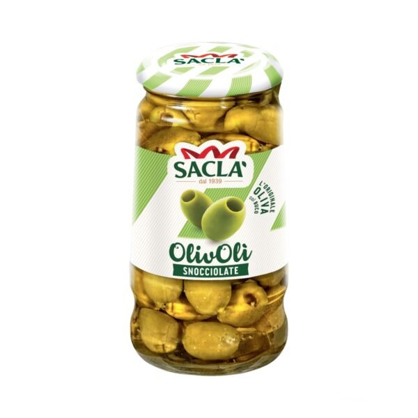 Sacla Olive  Verdi Snocciolate 290 g.m