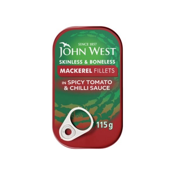 John West Mackerel Fillets In Spicy Tomato & Chili Sauce - 115 g.m