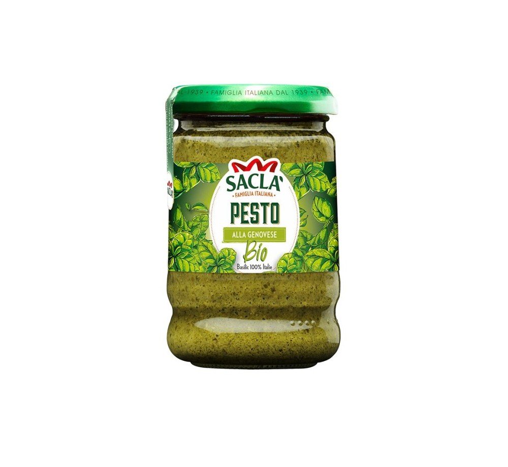 pesto-alla-genovese-bio-190gr Sacla PESTO Alla Genovese Bio 190 g.m - Image 1