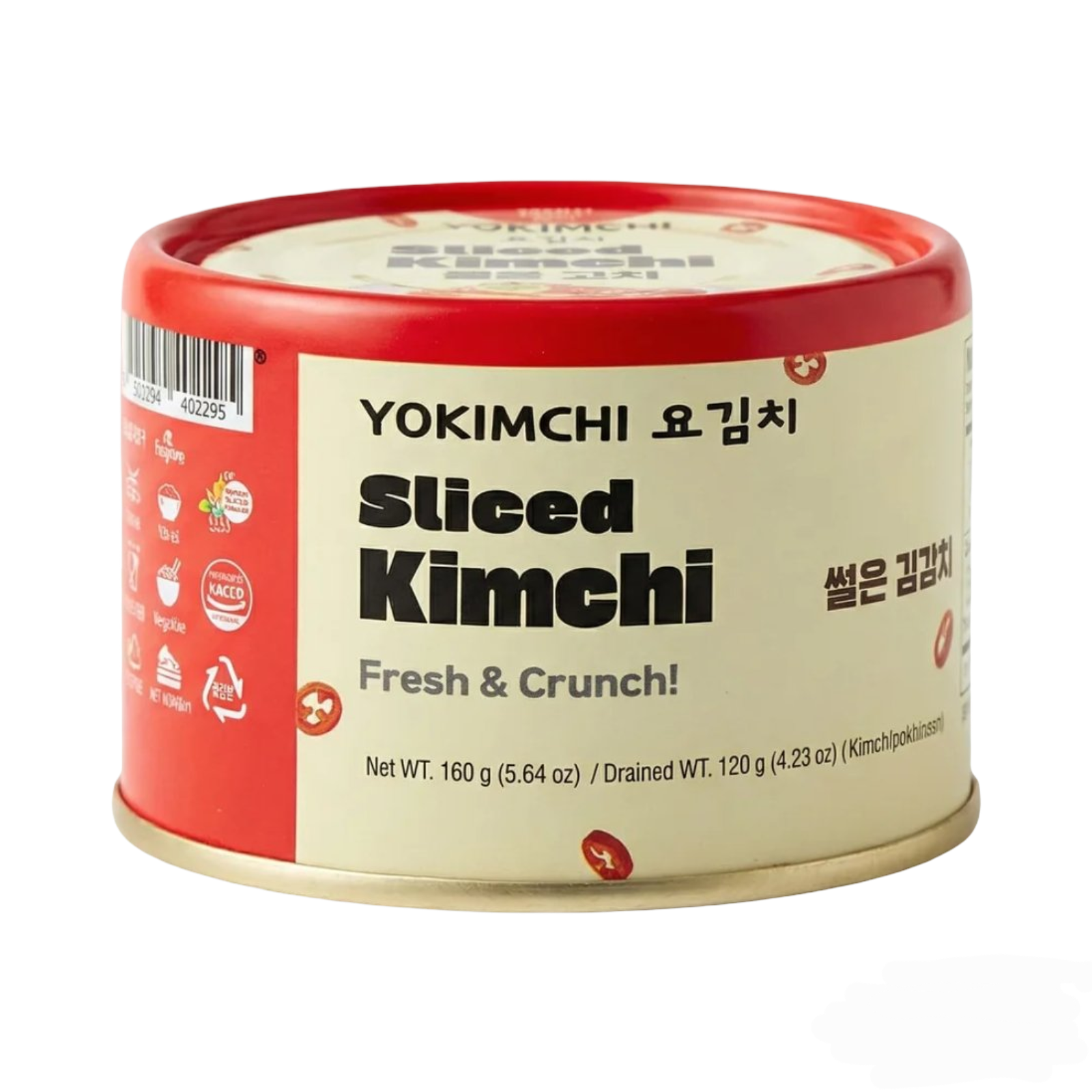 1000031309 YOKIMCHI Sliced Kimchi – Fresh & Crunchy Korean Fermented Cabbage 160 g.m - Image 1