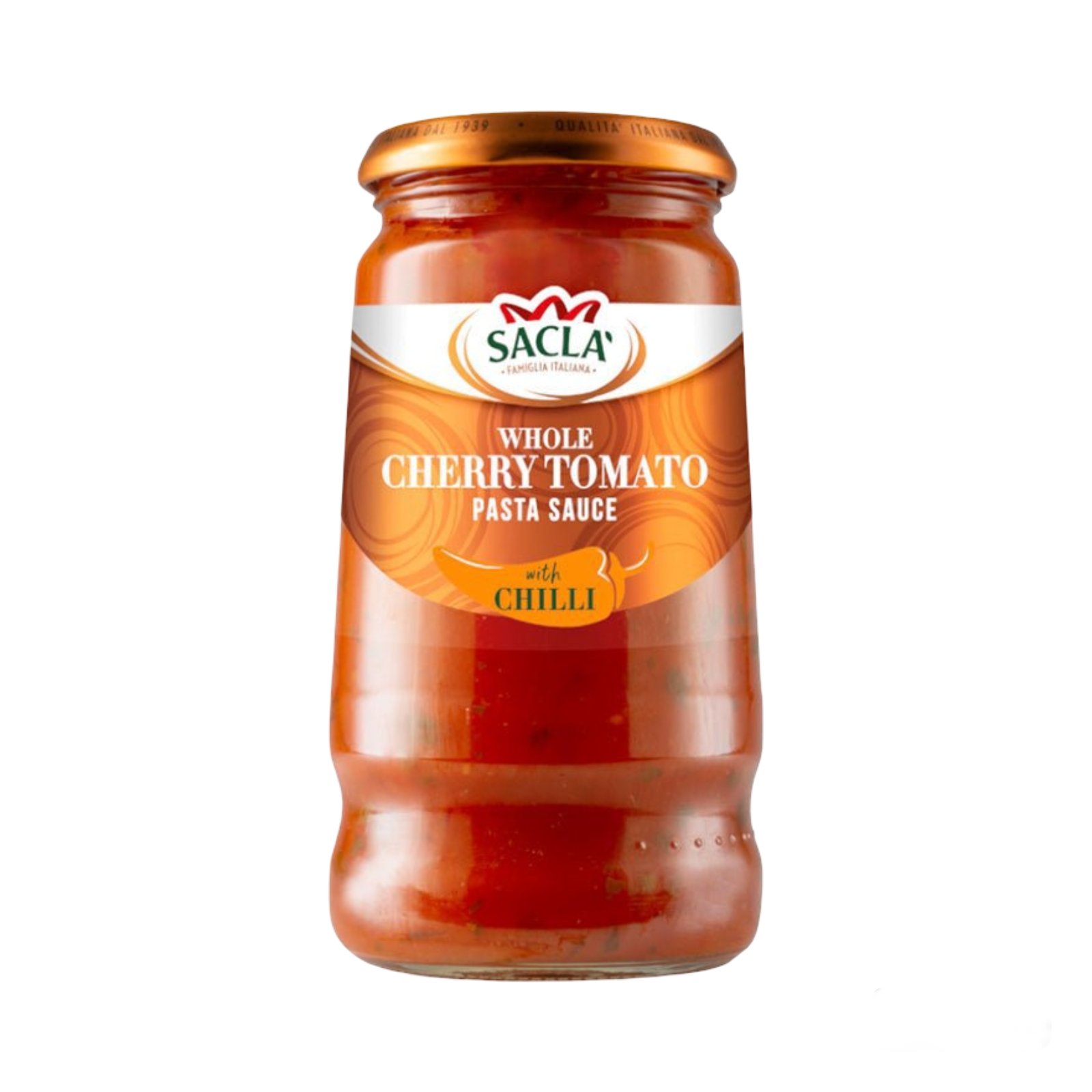 Oplus_131072 Sacla Whole Cherry Tomato Pasta Sauce with Chilli 350g - Image 1