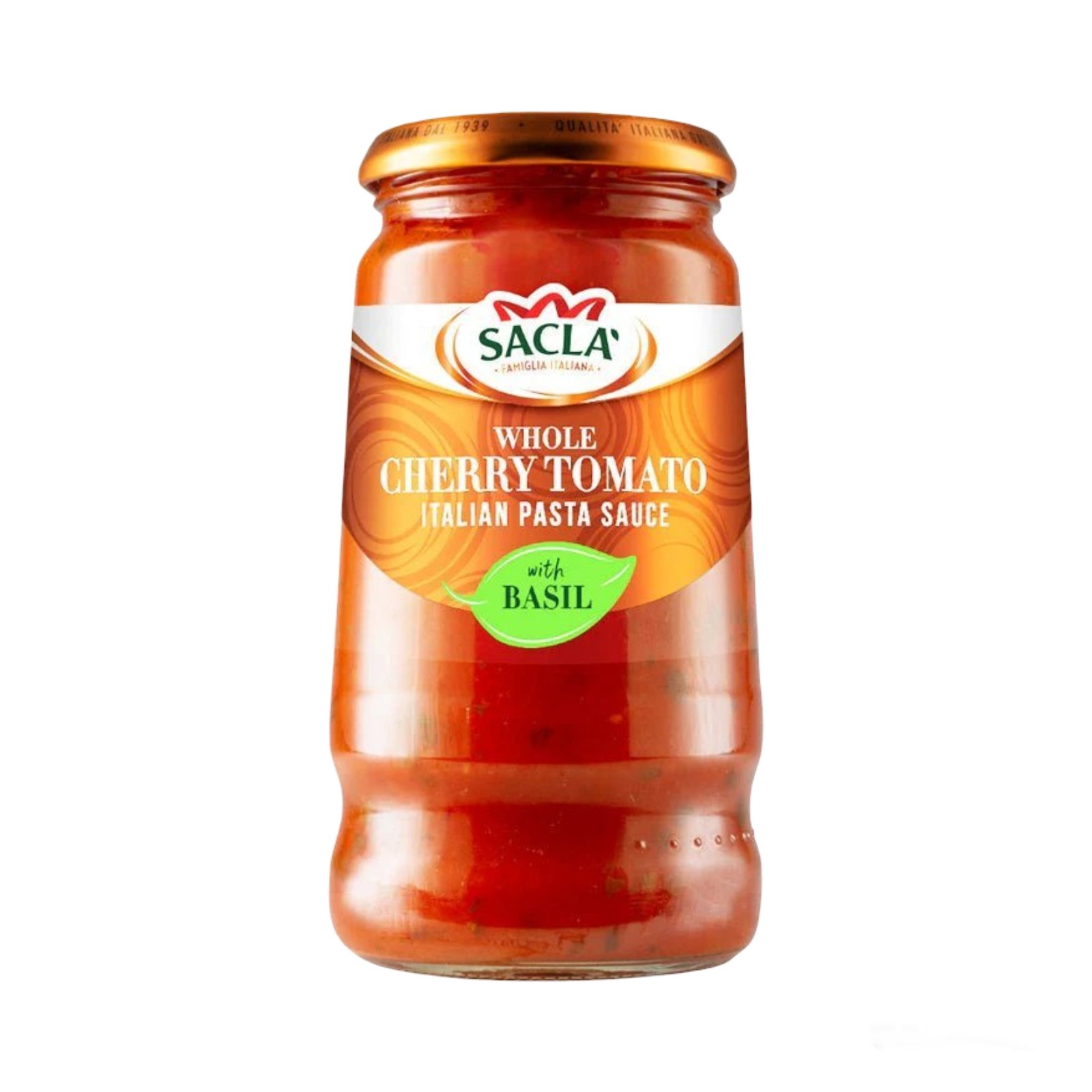 Oplus_131072 Sacla Whole cherry tomato &basil Sauce 350 g.m - Image 1