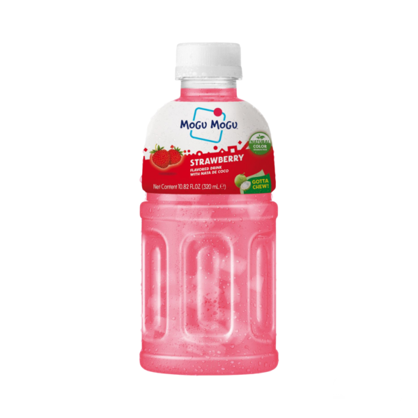 Mogu Mogu Strawberry Flavored Drink With Nata De CoCo 320 m.l