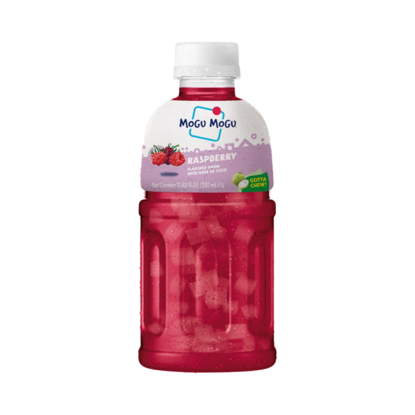 Mogu Mogu Raspberry Flavored Drink With Nata De CoCo 320 m.l