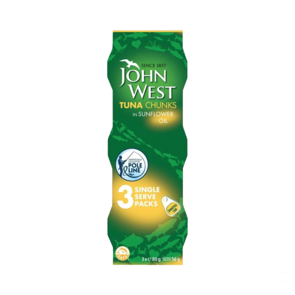 John West Tuna Chunks In Sunflower Oil 3×80 g.m