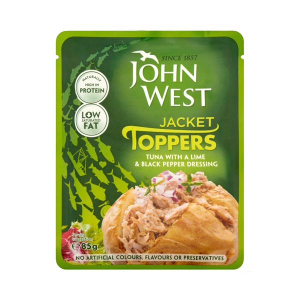 John West Jacket Toppers Tuna with a Lime & Black Pepper Dressing 85g